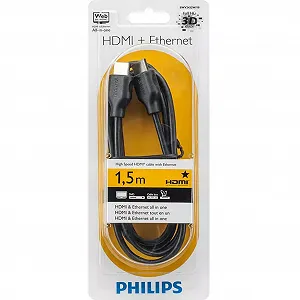 Кабель мультимедийный HDMI to 1.5m PHILIPS Multimedia (SWV2432W/10) synthetic.ua - Фото 1