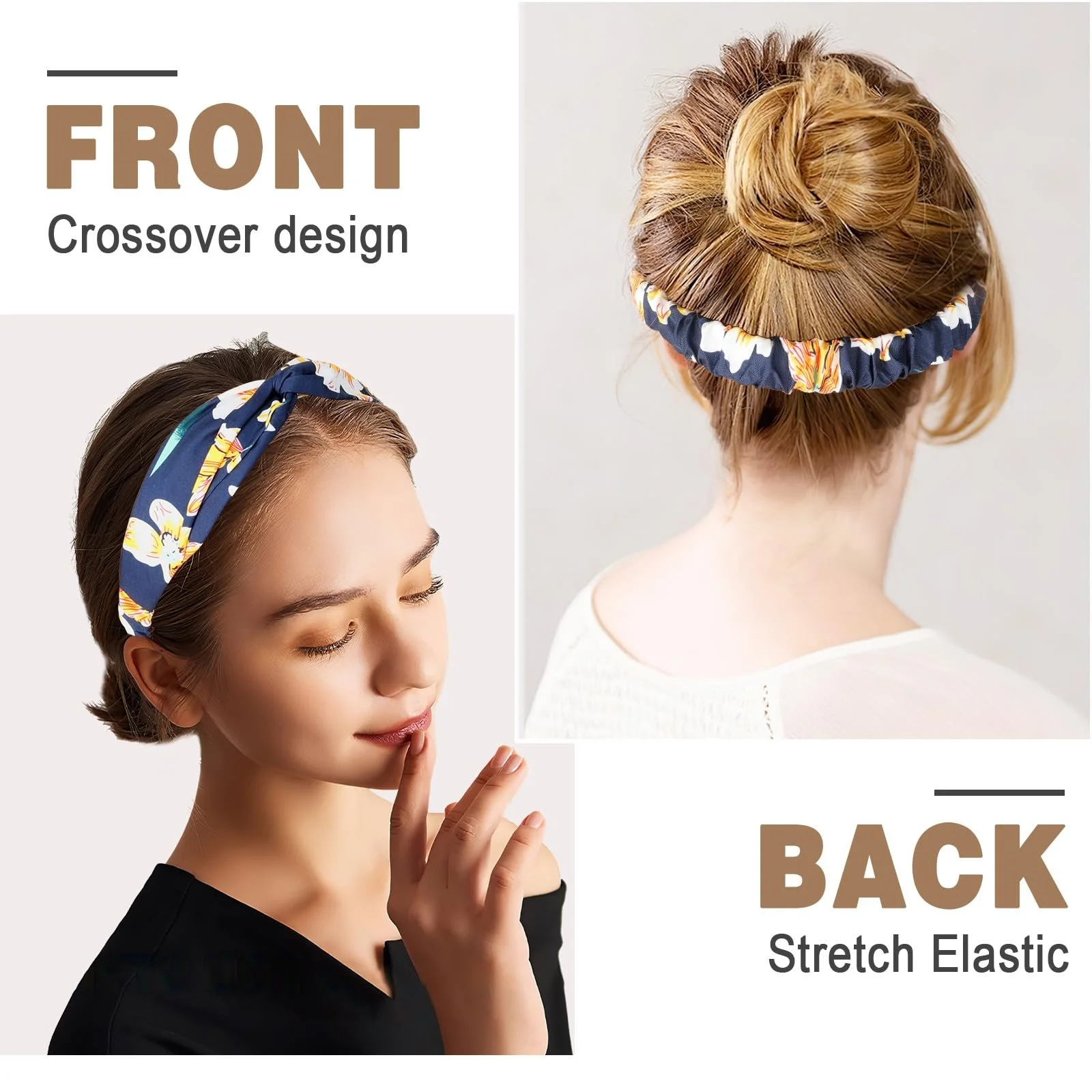 Повязка для волос Гибкая с бантом, фото №3