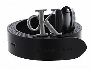 Ремень кожаный Calvin Klein Round Mono W105 Черный, черный - Фото 1