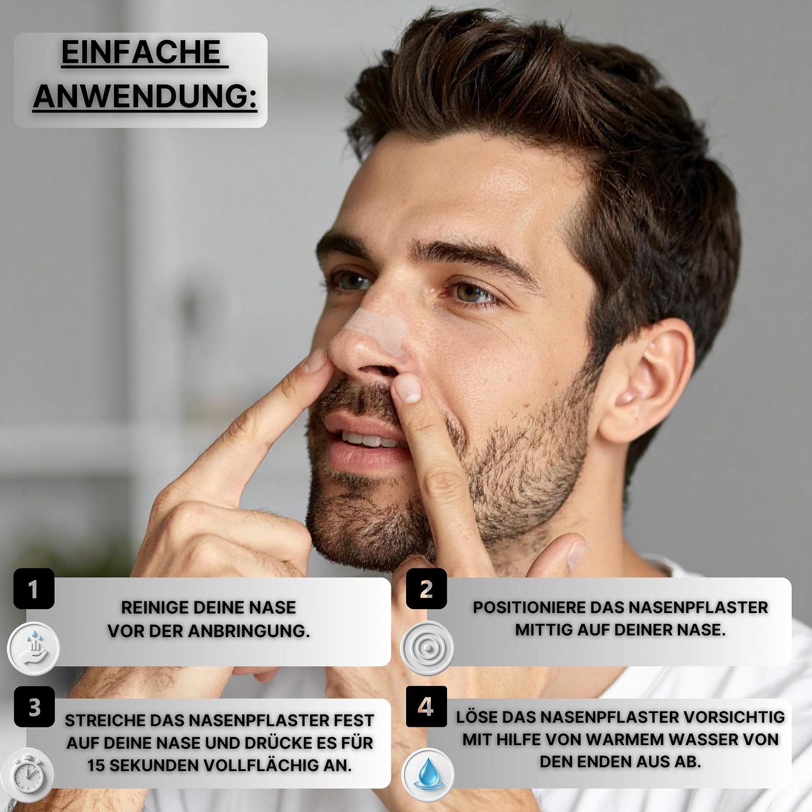 Пластирі на ніс Premium Прозорі 30 шт, Проти хропіння та закладеності носа, фото №5