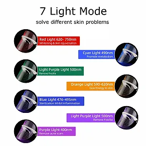 LED Маска foreverLily 7 Цветов Фотонотерапия для Лица Светотерапия Уход за кожей synthetic.ua - Фото 1