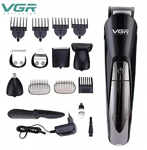 Профессиональная машинка для стрижки волос 6в1 VGR V-012 беспроводной триммер бороды носа - Фото 1