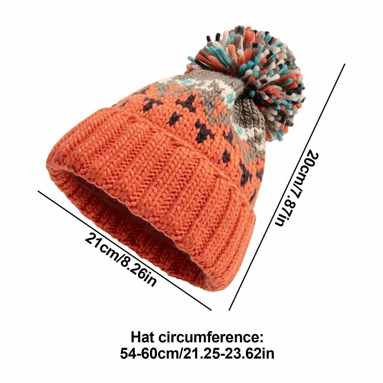 Шапка з помпоном Зимова шапка з помпоном Помаранчева, фото №5