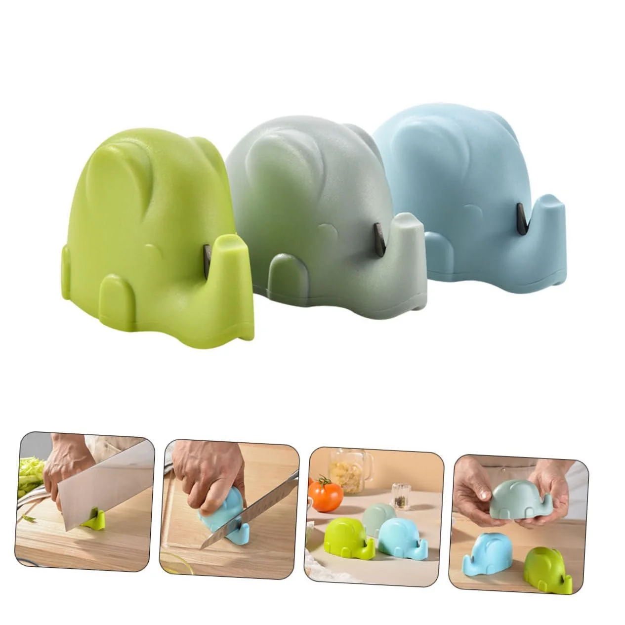 Точилка для ножей Mobestech в форме слона 3 шт., фото №5