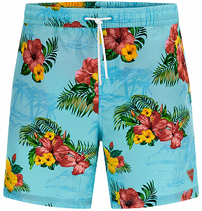 Мужские пляжные шорты GUESS / Голубые / Размер M - Фото 1