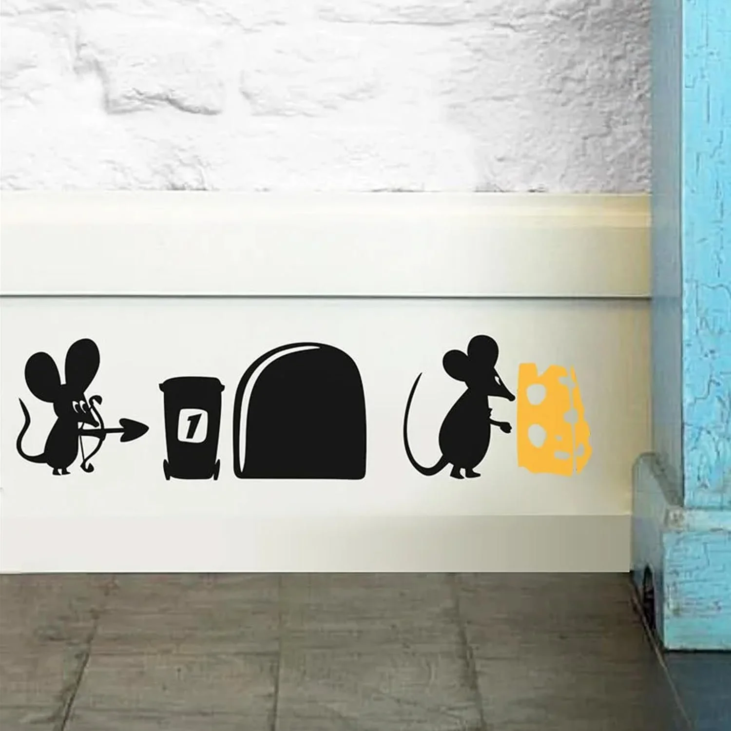 Наклейки на стіну Мишача нора Декоративні 2 шт., фото №4 Наклейки на стіну Мишача нора Декоративні 2 шт., фото №4