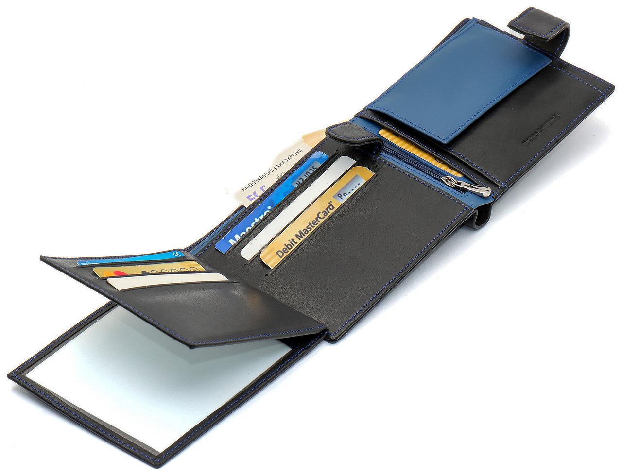 Черный стильный мужской кошелек с блоком для документов из натуральной кожи Marco Coverna MC-1006 A 1221, фото №7 Черный стильный мужской кошелек с блоком для документов из натуральной кожи Marco Coverna MC-1006 A 1221, фото №7