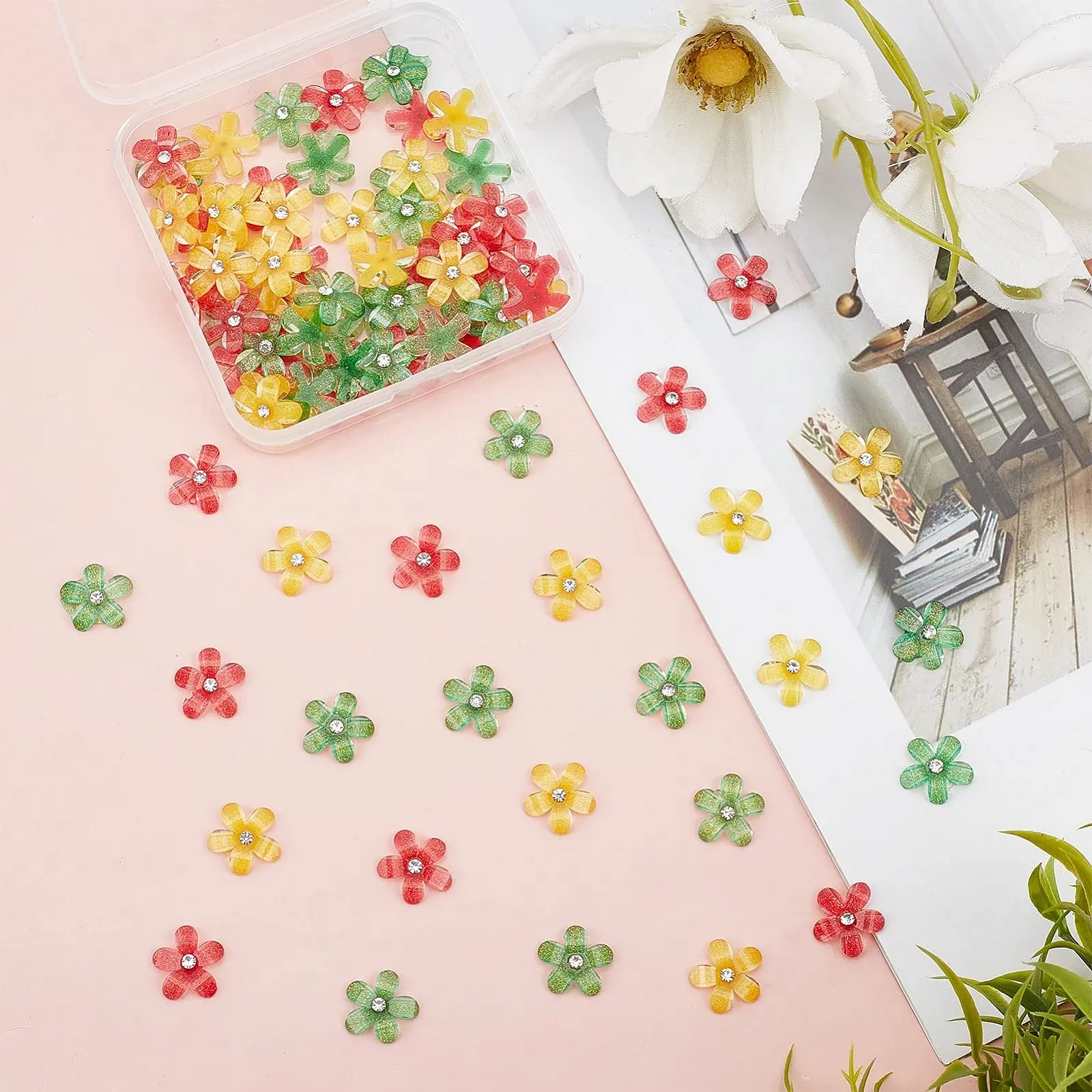 Квітка NICENEEDED П'ятипелюсткова 90 шт. Різнокольорові, фото №7