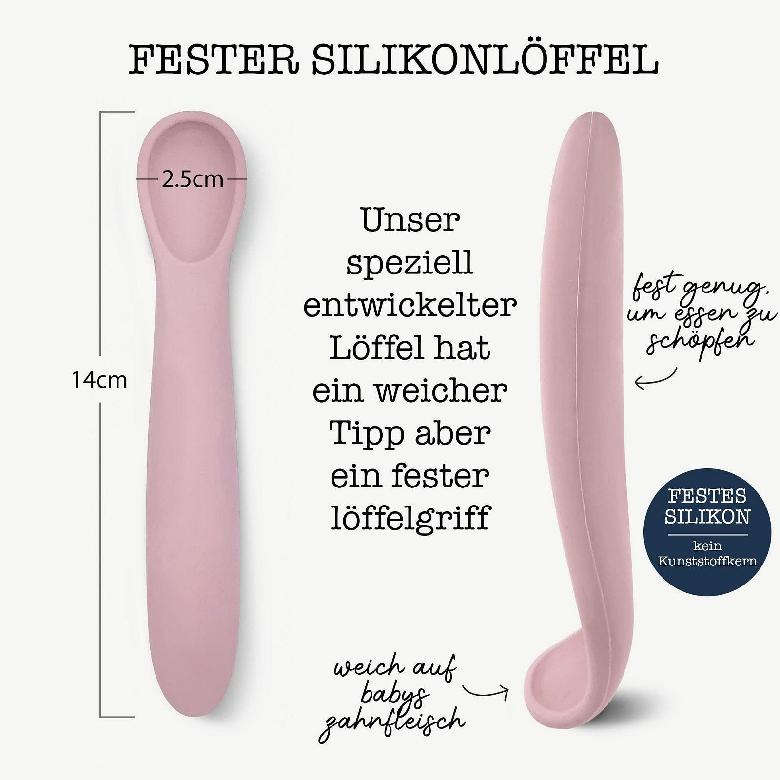 Набор детской посуды Koko Kids® из бамбука и силикона: Тарелка на присоске Кролик, Миска на присоске Ягненок, Силиконовая чашка и ложка (Розовый), фото №6 Набор детской посуды Koko Kids® из бамбука и силикона: Тарелка на присоске Кролик, Миска на присоске Ягненок, Силиконовая чашка и ложка (Розовый), фото №6