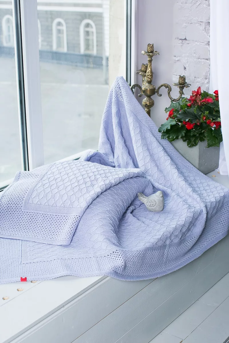 Плед SEWEL OW519 120x120 см светло-серый, фото №4