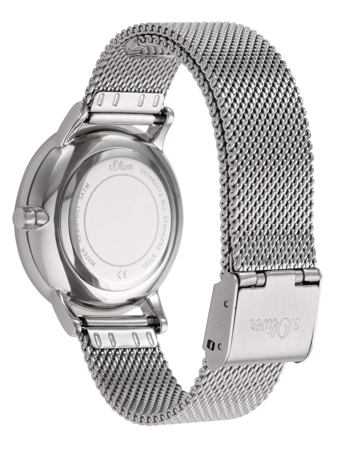 Женские аналоговые кварцевые наручные часы s.Oliver с кожаным ремешком, фото №4