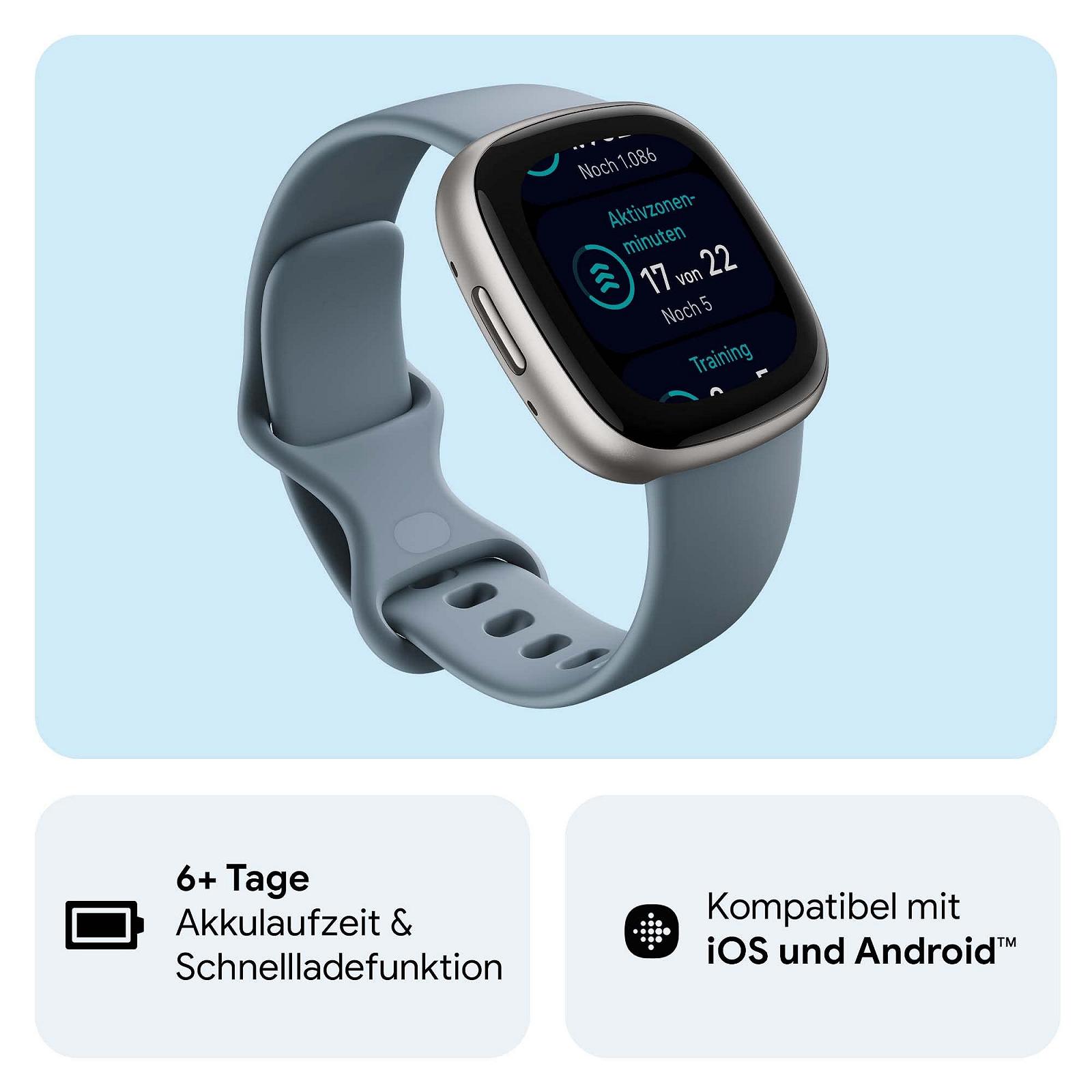 Смарт-годинник Google Fitbit Versa 4, фітнес-трекер з вбудованим GPS, функцією телефона, 6 днів роботи від батареї, 40+ режимів тренувань, сумісні з Android/iOS, фото №3