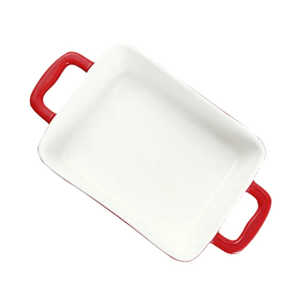 Форма для запекания SOIMISS керамическая с двумя ручками прямоугольная красная, фото №1