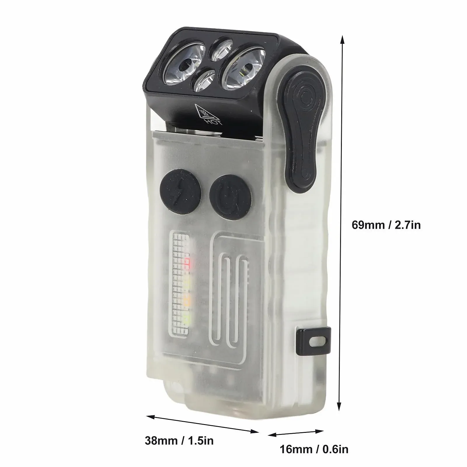 Ліхтарик LED Garosa 800 High Super Bright, тактичний, акумуляторний, 8 режимів, двоколірні кришки лампи та магніт для кемпінгу, походів та надзвичайних ситуацій, фото №9