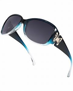 Поляризованные солнцезащитные очки Trendy SIPHEW Женские Большого размера Ретро оправа - Фото 1