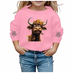 Детский пуловер Cattle с длинными рукавами и круглым вырезом горловины для детей synthetic.ua - Фото 1