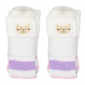 Высокие носки выше колена HEMOTON Флисовые для девочек Зимние Теплые Мягкие Комфортные для ежедневного сна на Рождество - Фото 1