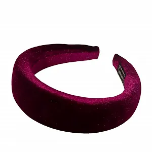 Жіноча Обруч Оксамит Бордовий synthetic.ua - Фото 1