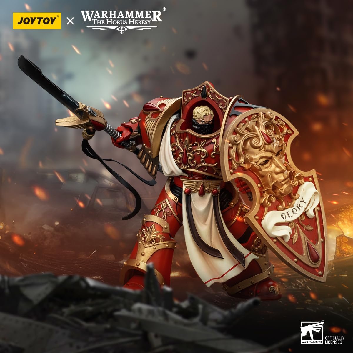Фигурка JOYTOY Warhammer Horus Heresy Blood Angels Crimson Paladins Squad Crimson, масштаб 1/18, 14,2 см, фото №3