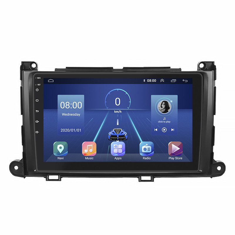 Станна магнітола Lesko Toyota Sienna III 2010-2014 9 2/32Gb 4G Wi-Fi GPS Top (10870-57010), фото №1