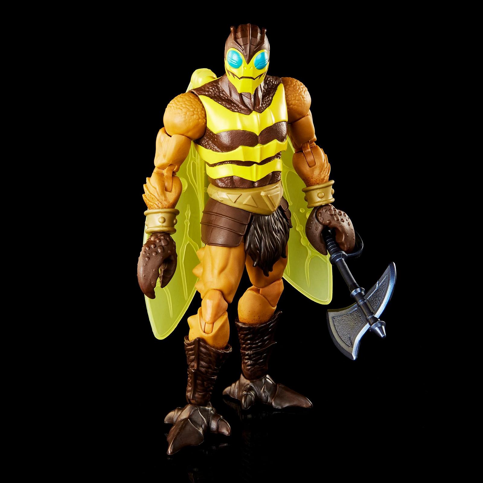 Фигурка Masters of the Universe Revelation to New Eternia Базз-Офф, 18 см, 30 подвижных суставов, оружие и сменные головы, фото №2