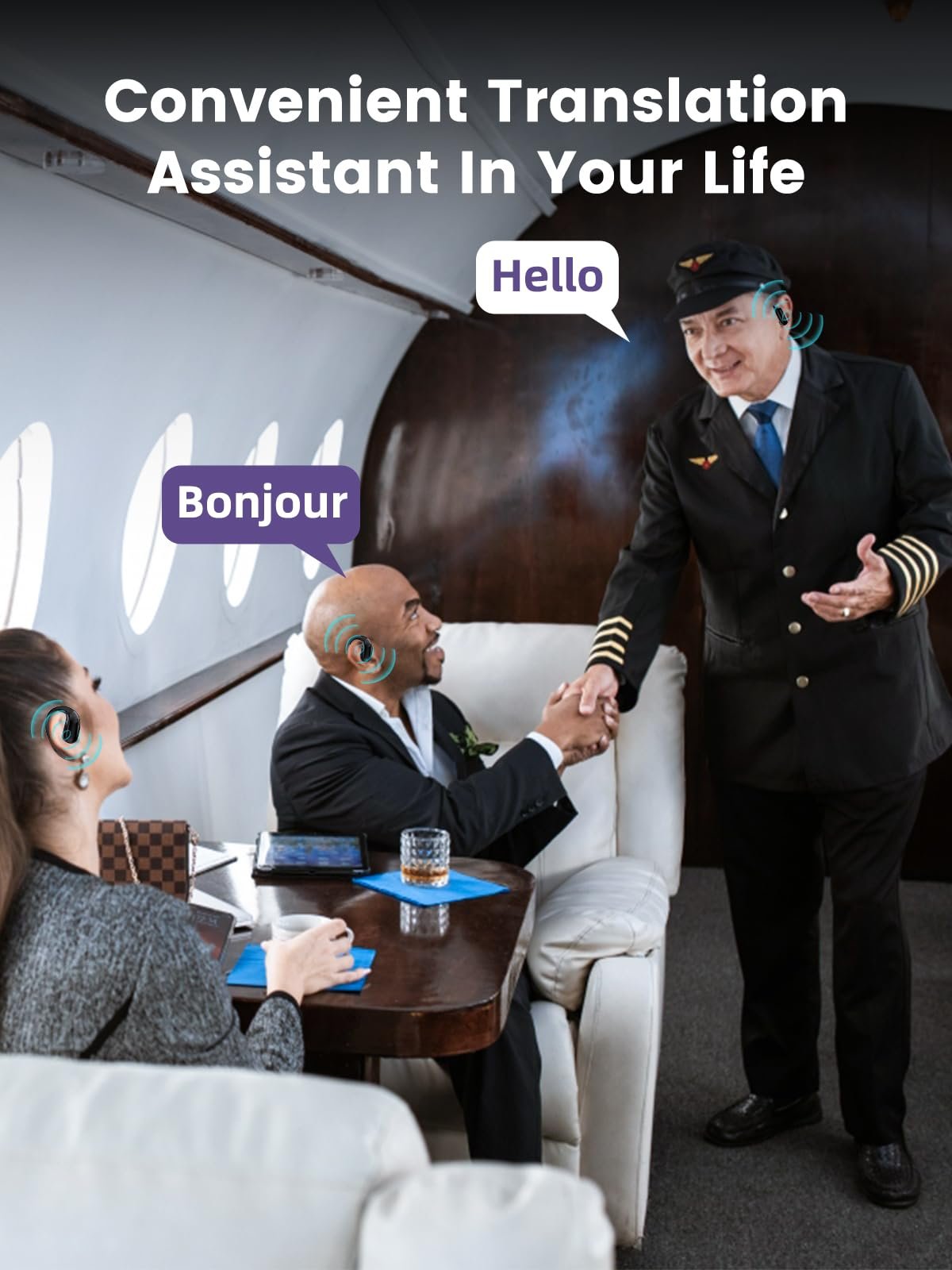 Навушники-перекладачі, підтримують 144 мови, Ai з підтримкою додатків для музики та дзвінків, фото №7