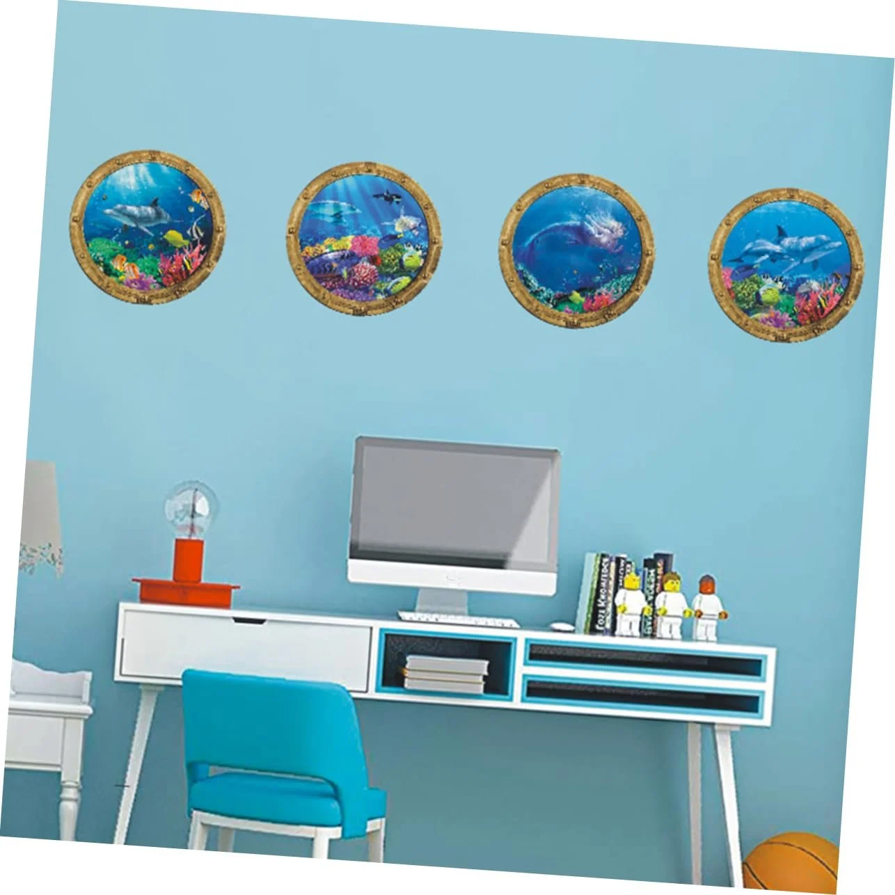 Наклейки на стіну Toyvian Underwater World 4 шт., фото №4