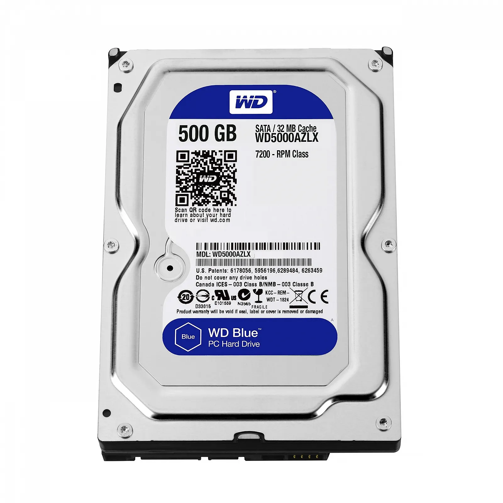 Жесткий диск Western Digital WD Blue 500GB SATA 6 Гбит/с 3.5" 7200 RPM, фото №3