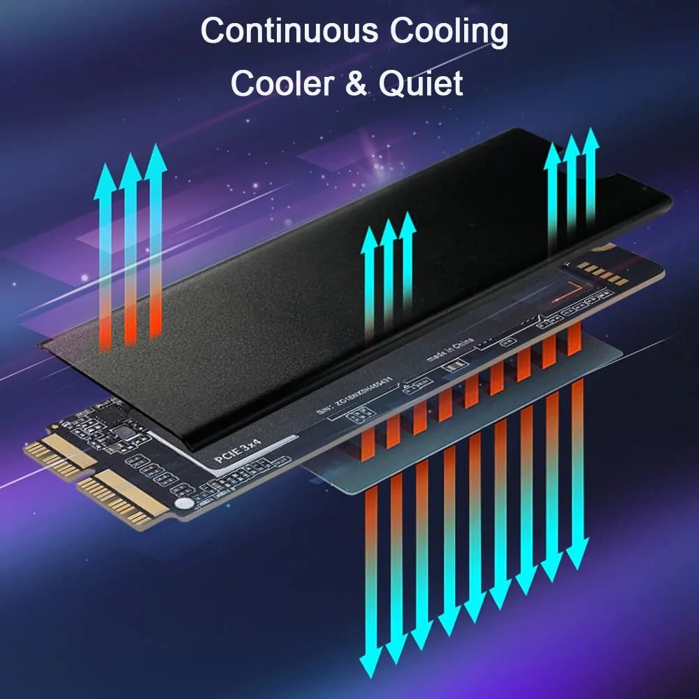 Внутренний SSD Dogfish 256 ГБ M.2 2280 NVMe PCIe Gen3x4 для MacBook, фото №9
