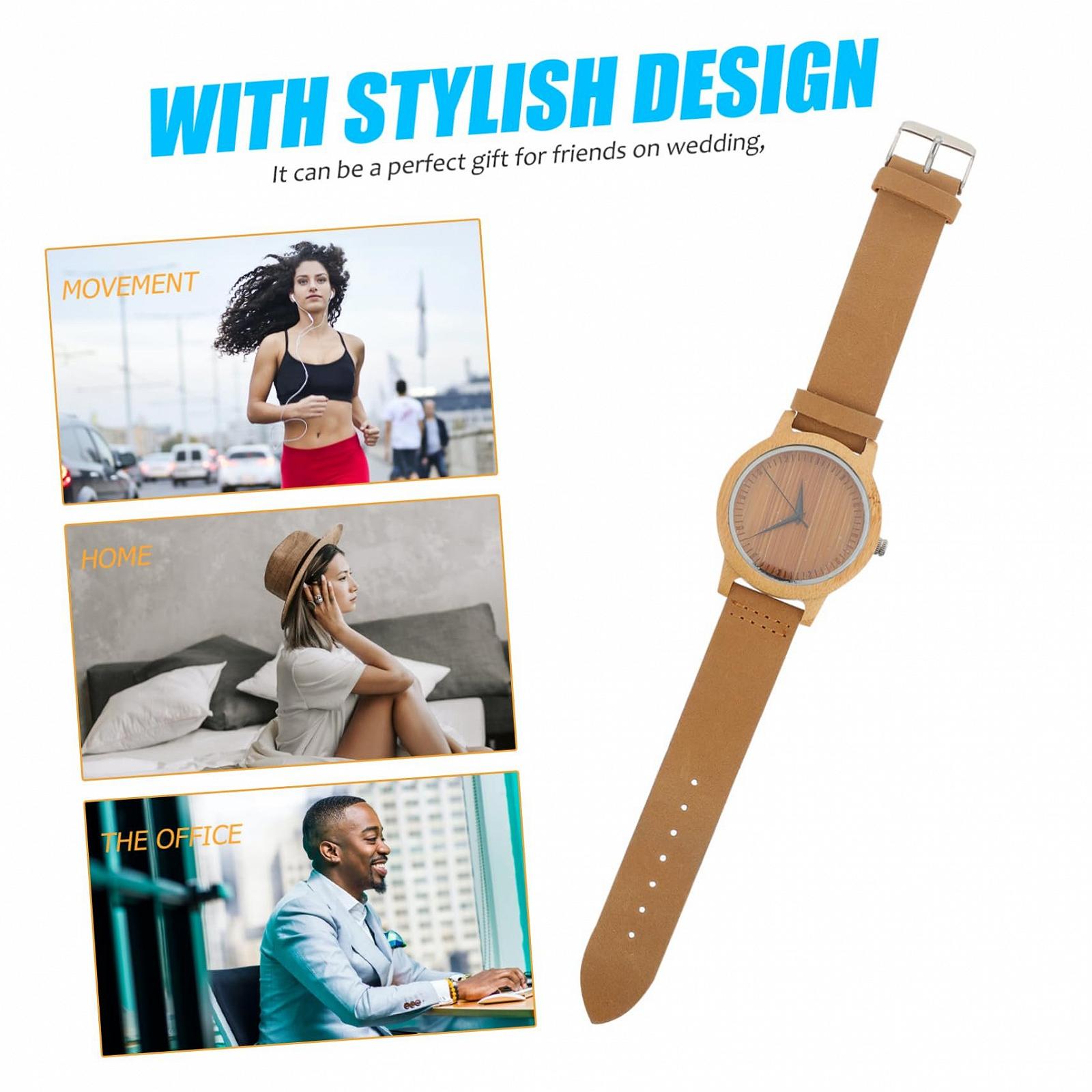 Деревянные часы Healvian Bamboo Кварцевые, фото №6 Деревянные часы Healvian Bamboo Кварцевые, фото №6