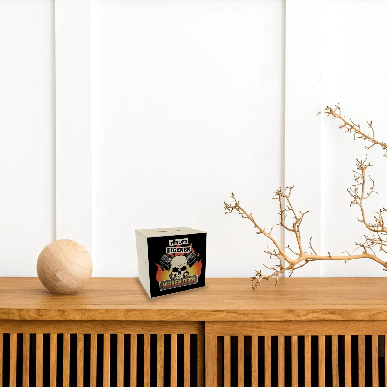 Скарбничка Дерев'яна For your own hot oven Череп та поршень, фото №4