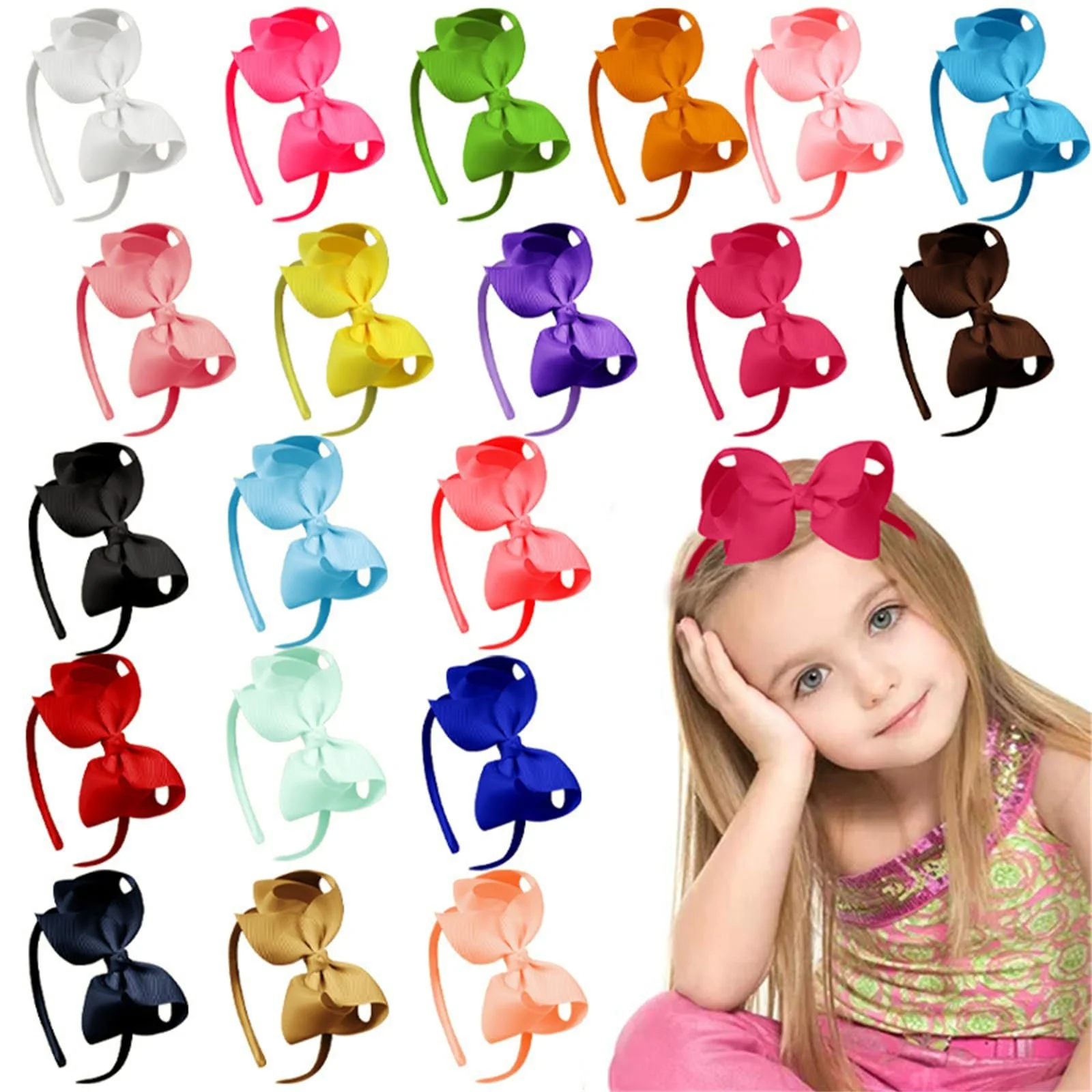 Набор обручей на голову с бантом., фото №3 Набор обручей на голову с бантом., фото №3