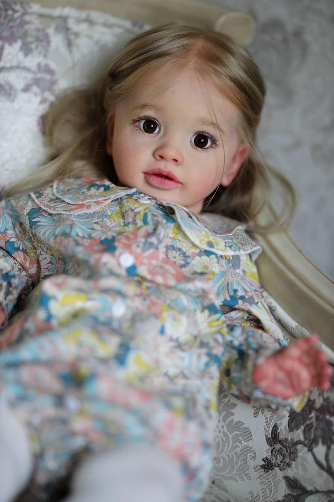 Кукла Anano Lifelike Baby 26 дюймов Реборн Длинные волосы Виниловые конечности Одежда Тело Новорожденный малыш 3D Цвет текстуры кожи для детей, фото №1