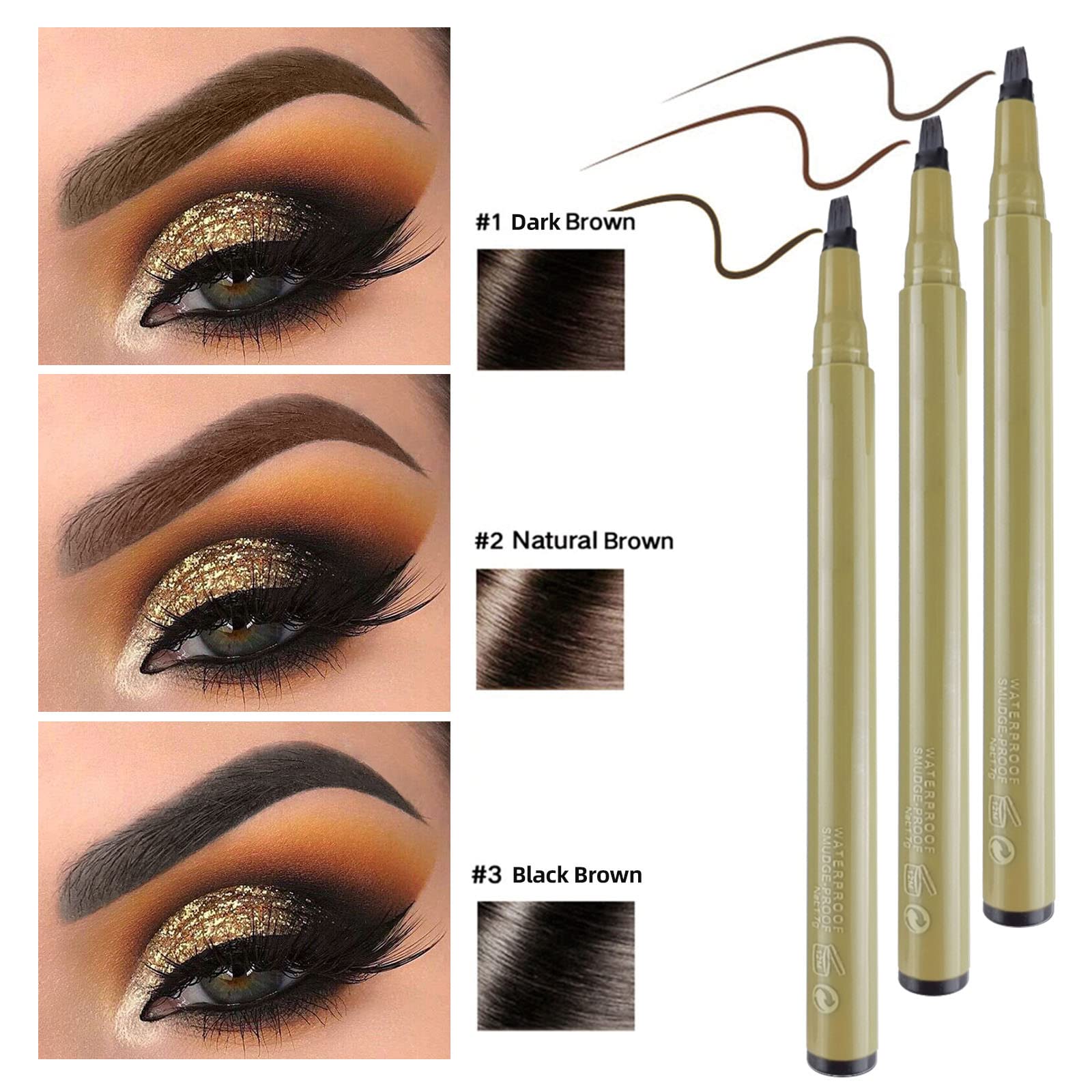 Олівець для брів Автоматичний Водостійкий 3 мл T23R713 (B, універсальний розмір), фото №3