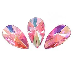 Каплевидные Акриловые Стразы 9x18мм Розовый AB - Фото 1