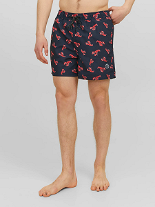 Шорти для плавання JPSTFIJI JJSWIM AOP LY SN 12227247-Navy Blazer Jack&Jones Темно-синій L - Фото 1
