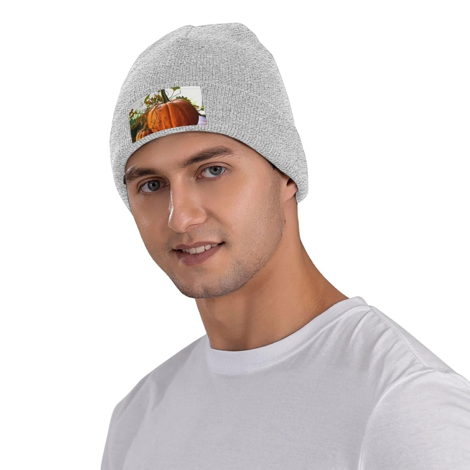 Шапка Тыква на День Благодарения для женщин, зимняя теплая вязаная, фото №5