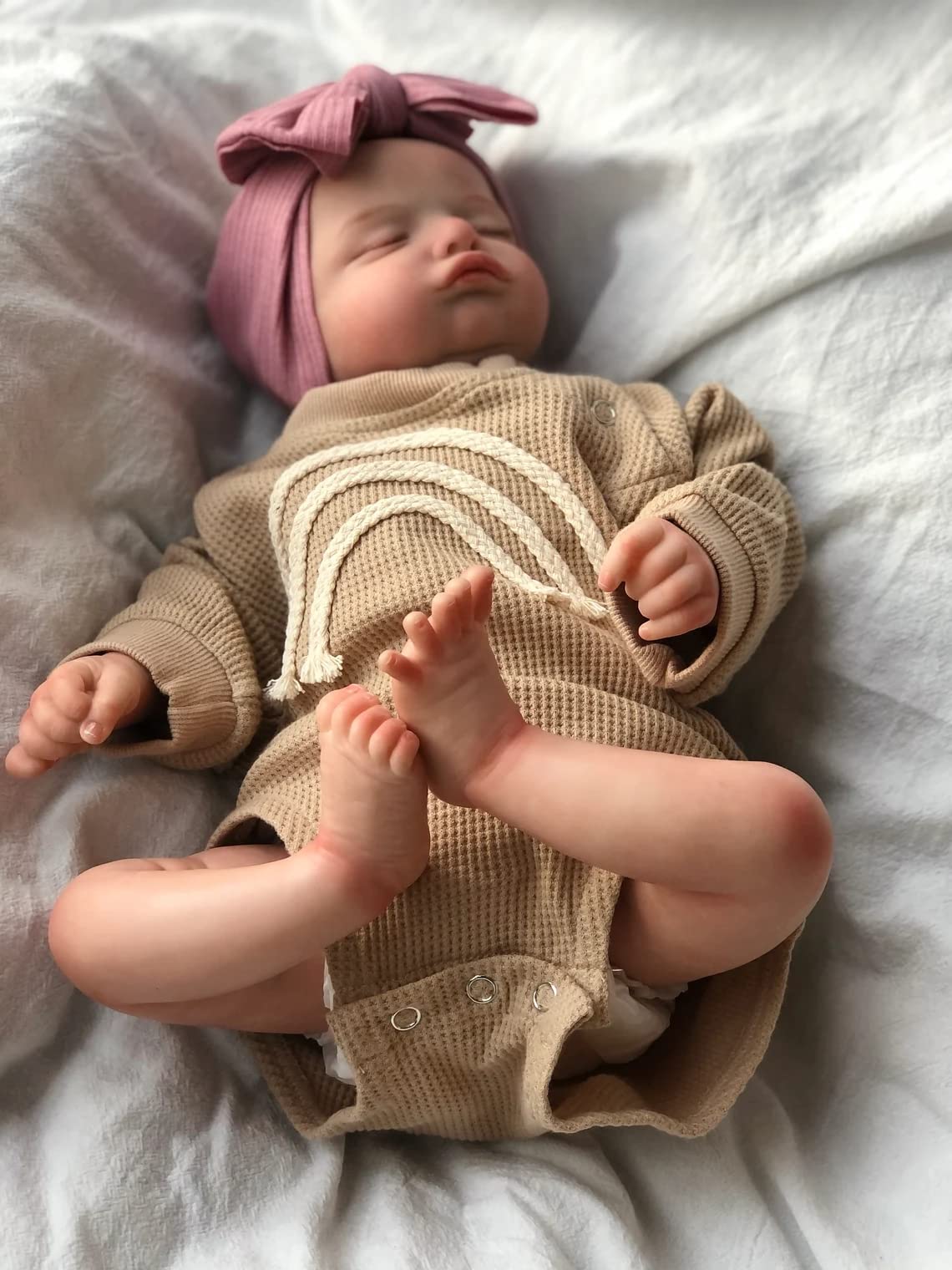 Кукла Zero pam Reborn Baby Doll 20 Inch Baby Doll Like Real Baby Silicone Baby Girl Lifelike Soft Body, фото №6
