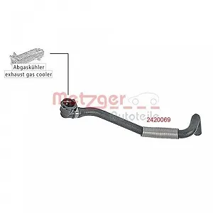 Шланг радіатора METZGER 2420069 для FORD synthetic.ua - Фото 1