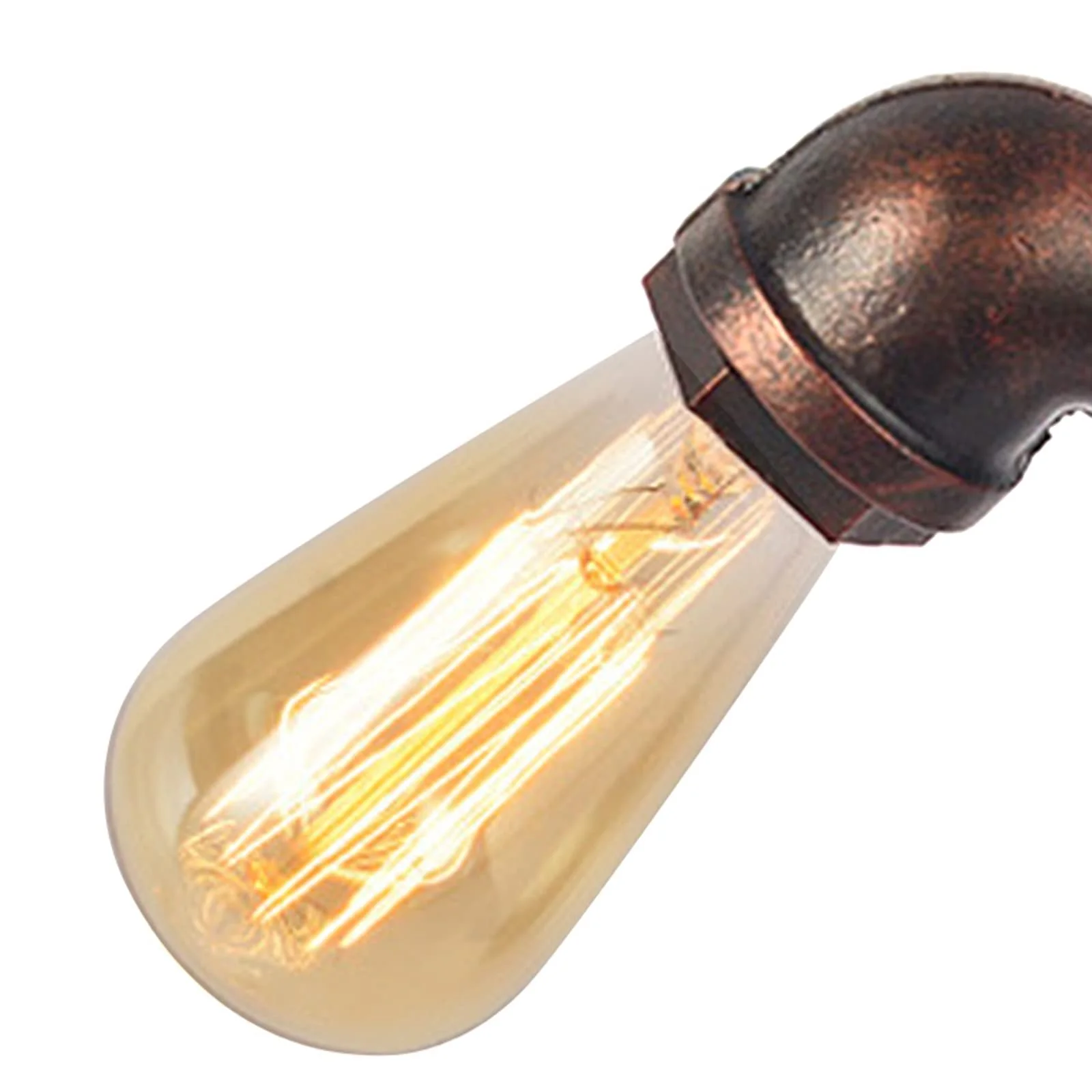 Настільна лампа Vintage Retro Industrial Steampunk E27 Залізна антикварна база, фото №7