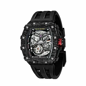 Механические часы мужские TSAR BOMBA Автоматические Японский механизм Сапфировое стекло 50 м Водонепроницаемые Силиконовый ремешок TB8208 - Фото 1