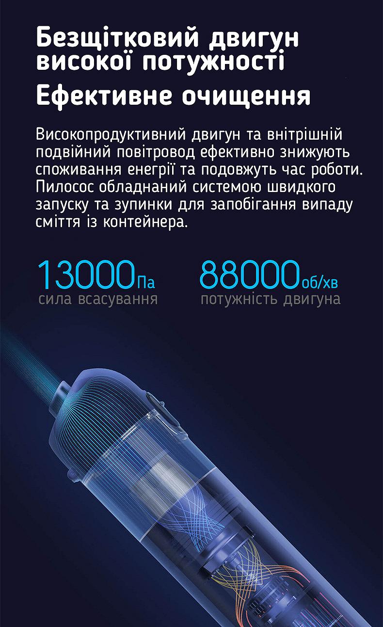 Портативний акумуляторний пилосос Mijia Vacuum Cleaner (SSXCQ01XY/BHR4428CN), фото №5 Портативний акумуляторний пилосос Mijia Vacuum Cleaner (SSXCQ01XY/BHR4428CN), фото №5