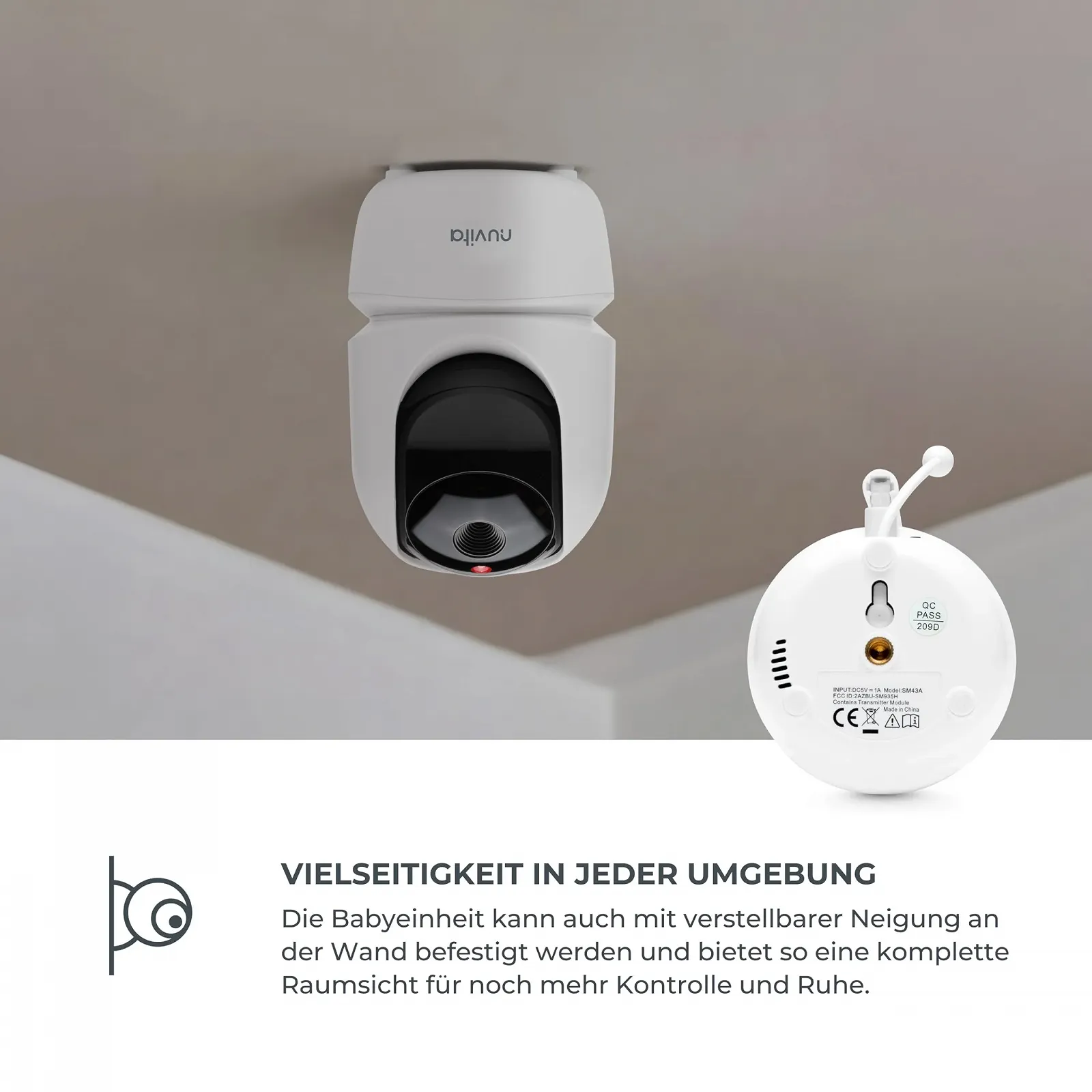 Відеоняня Nuvita Videovoice 3045 Wireless 360° VOX Night Vision Lullabies, фото №8 Відеоняня Nuvita Videovoice 3045 Wireless 360° VOX Night Vision Lullabies, фото №8