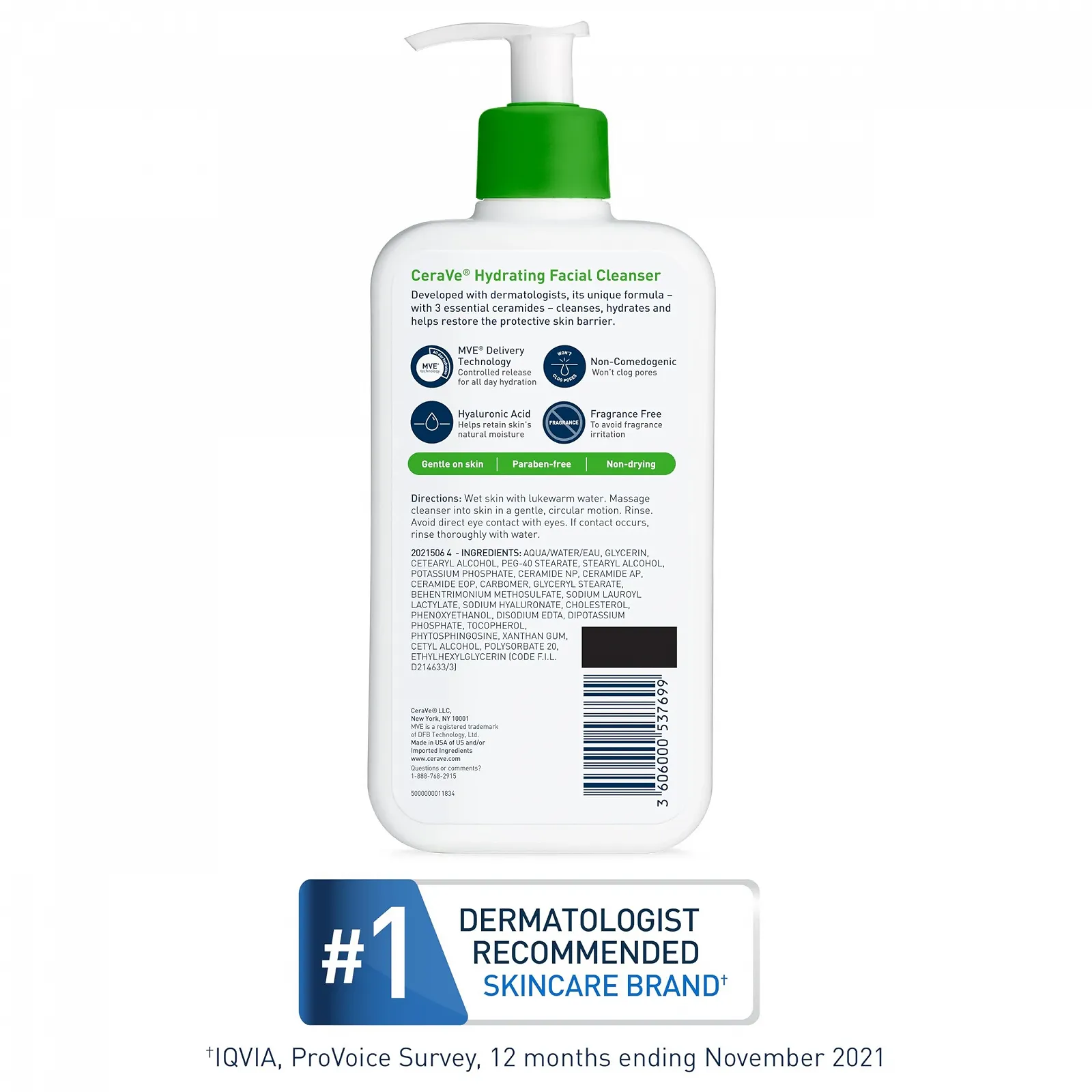 Увлажняющий очищающий лосьон CeraVe для лица и тела для нормальной и сухой кожи с гиалуроновой кислотой и 3 важными керамидами, фото №7 Увлажняющий очищающий лосьон CeraVe для лица и тела для нормальной и сухой кожи с гиалуроновой кислотой и 3 важными керамидами, фото №7