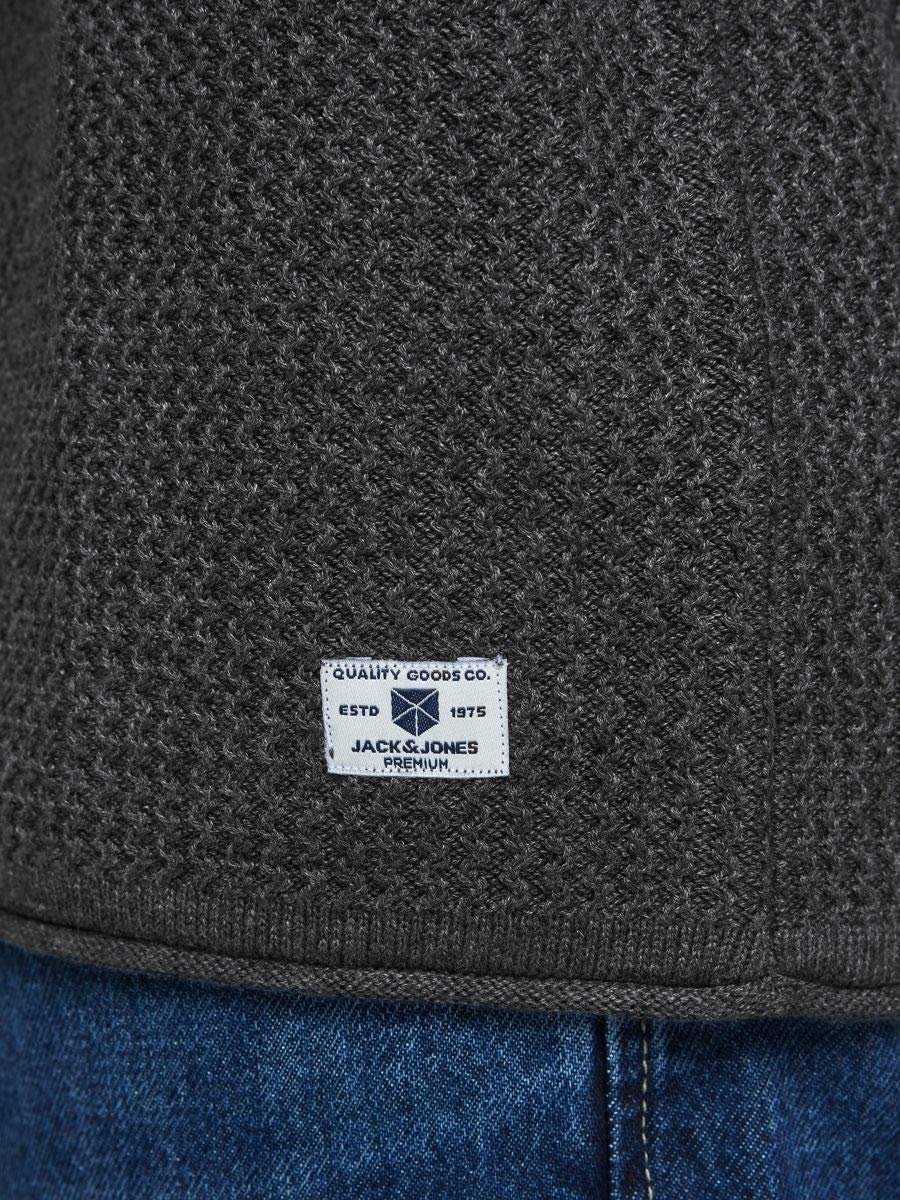 Мужской вязаный джемпер JACK & JONES Однотонный вязаный джемпер, фото №7