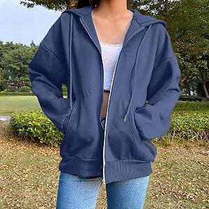 Худи CCOOfhhc Женская Толстовка на молнии Куртка Колледж Плюшевая Куртка Переходная Куртка Карман Флисовая Куртка Y2k Спортивная Куртка Осенняя Куртка Худи Куртка на молнии Пальто Повседневная Куртка с капюшоном Переходная Куртка synthetic.ua - Фото 1