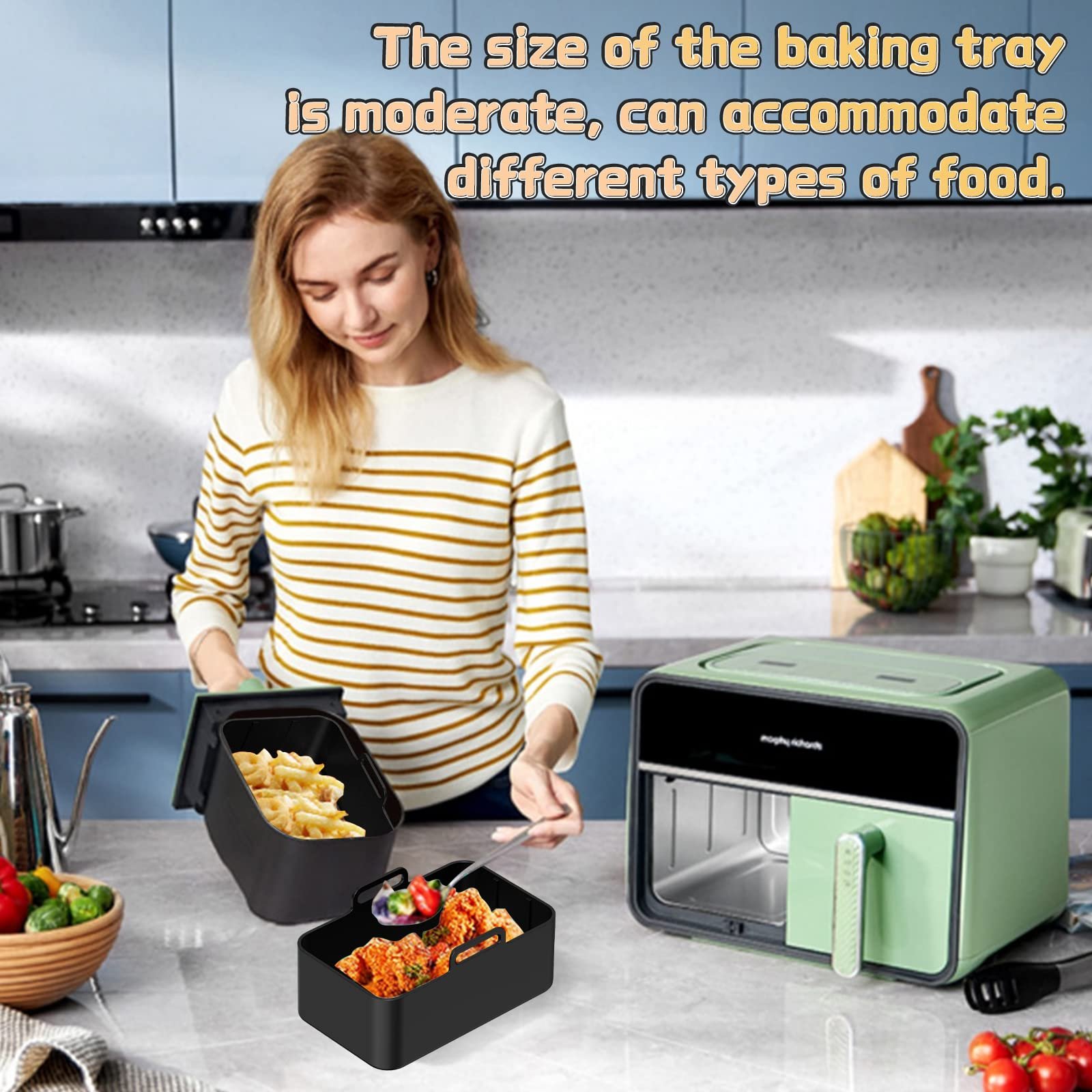Силиконовые формы для аэрофритюрницы Ninja Foodi AF400EU AF300EU 9.5 л 2 шт., фото №6 Силиконовые формы для аэрофритюрницы Ninja Foodi AF400EU AF300EU 9.5 л 2 шт., фото №6