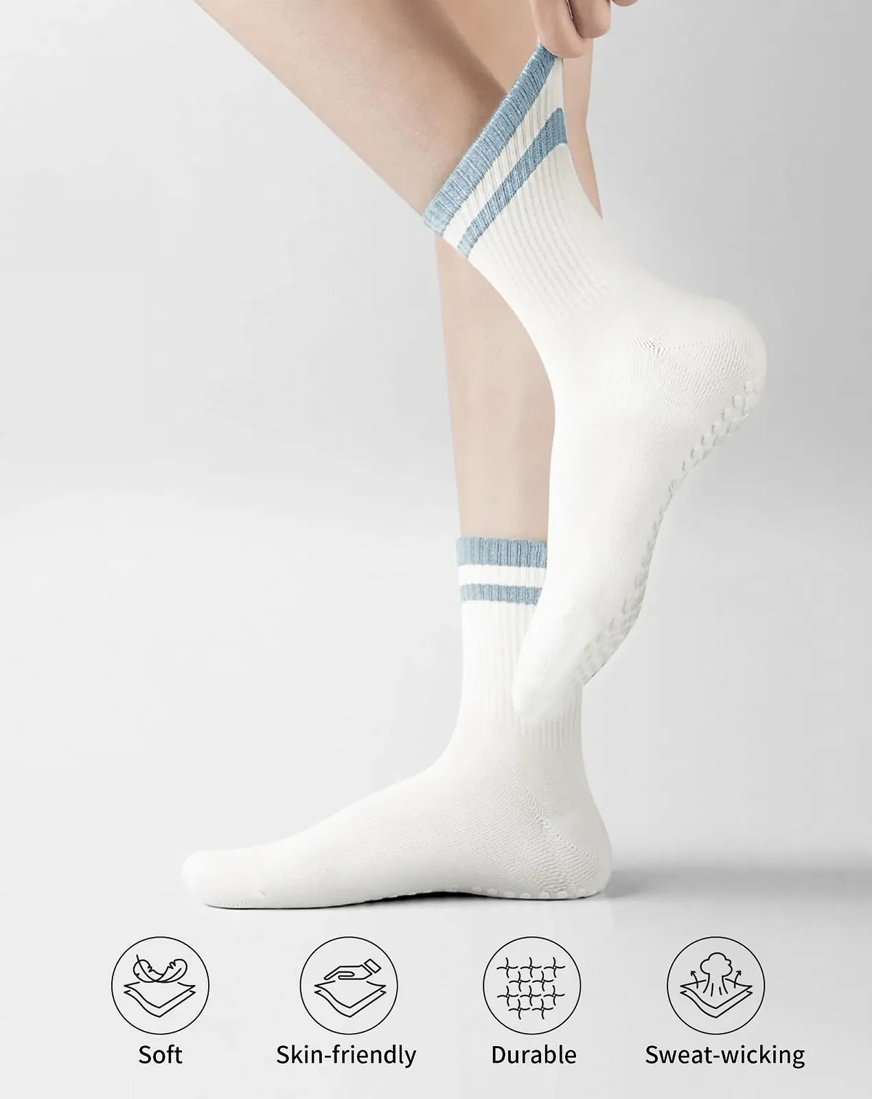 Шкарпетки для пілатесу Yawlsow, 3 пари, фото №3 Шкарпетки для пілатесу Yawlsow, 3 пари, фото №3