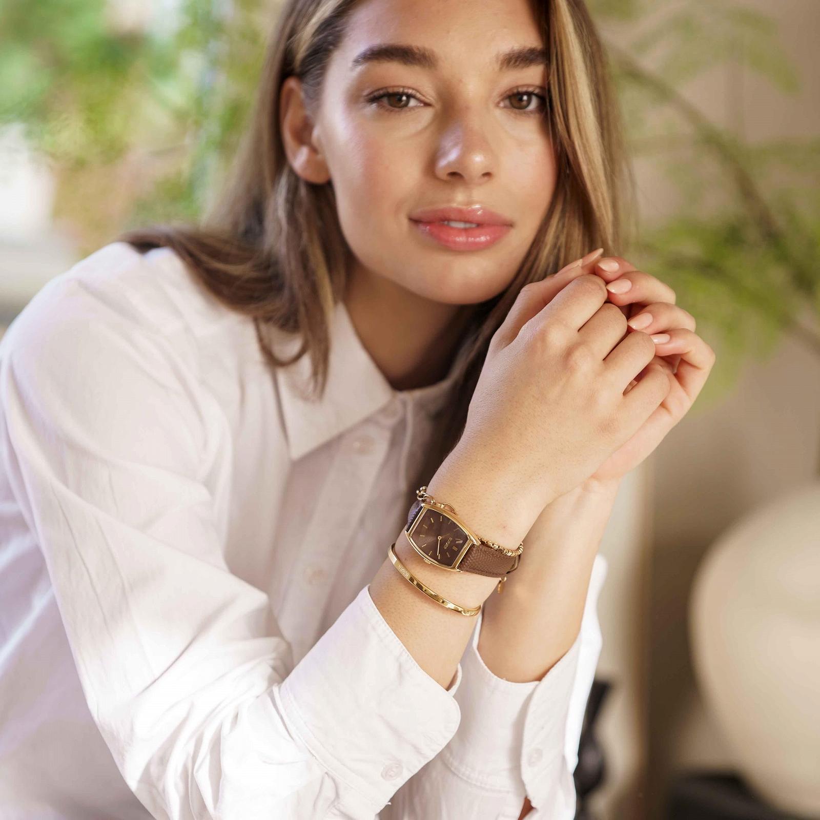 Женские часы BURKER Grace овальные, женские, кожаный ремешок, нержавеющая сталь, аналоговые, кварцевые, 3 ATM, 25 мм, золотой, коричневый/коричневая кожа, фото №5 Женские часы BURKER Grace овальные, женские, кожаный ремешок, нержавеющая сталь, аналоговые, кварцевые, 3 ATM, 25 мм, золотой, коричневый/коричневая кожа, фото №5