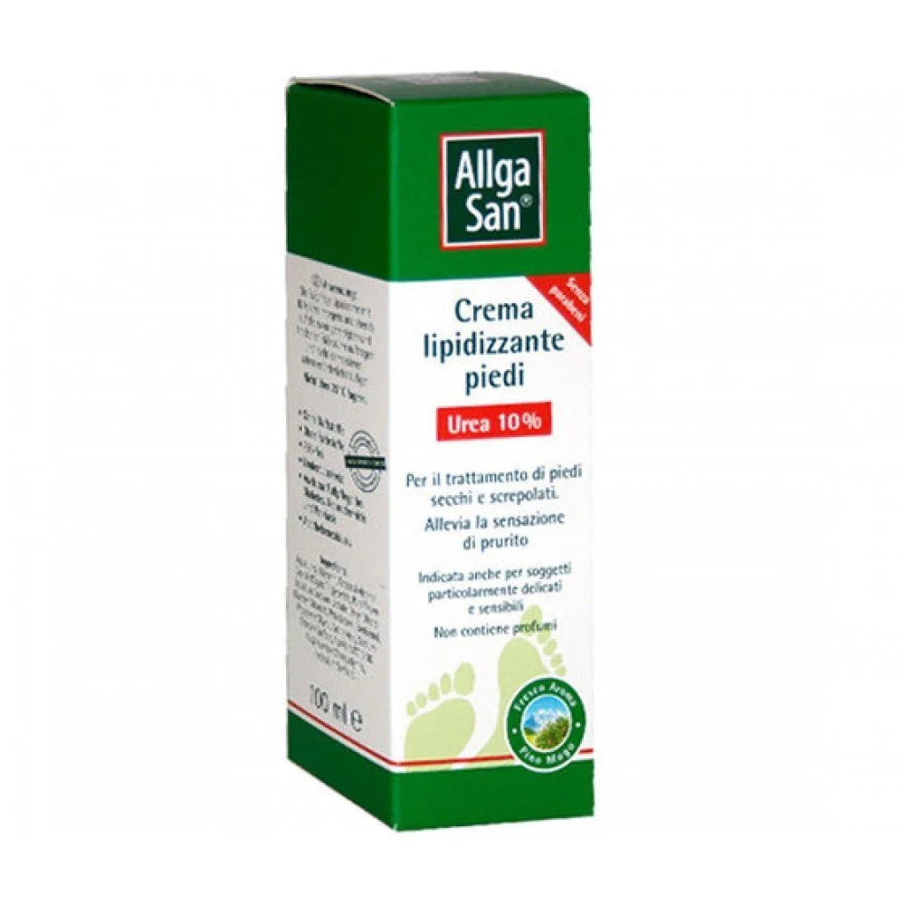 Крем для ног AllgaSan Lipidizzante с 10% мочевины 100 мл, фото №1